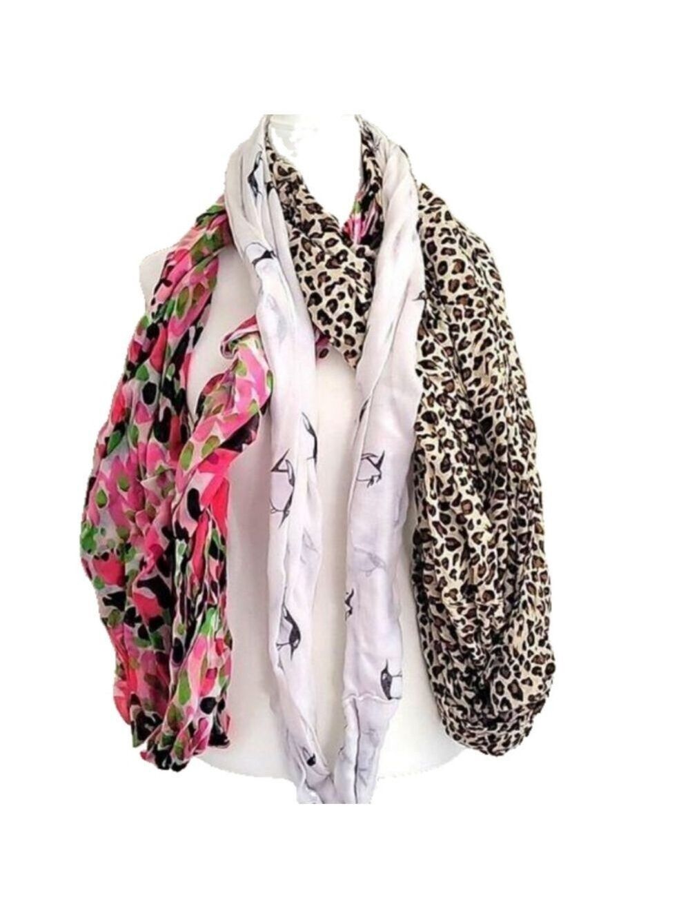 Lot 3 Figure 8 Infinity Scarves One Size